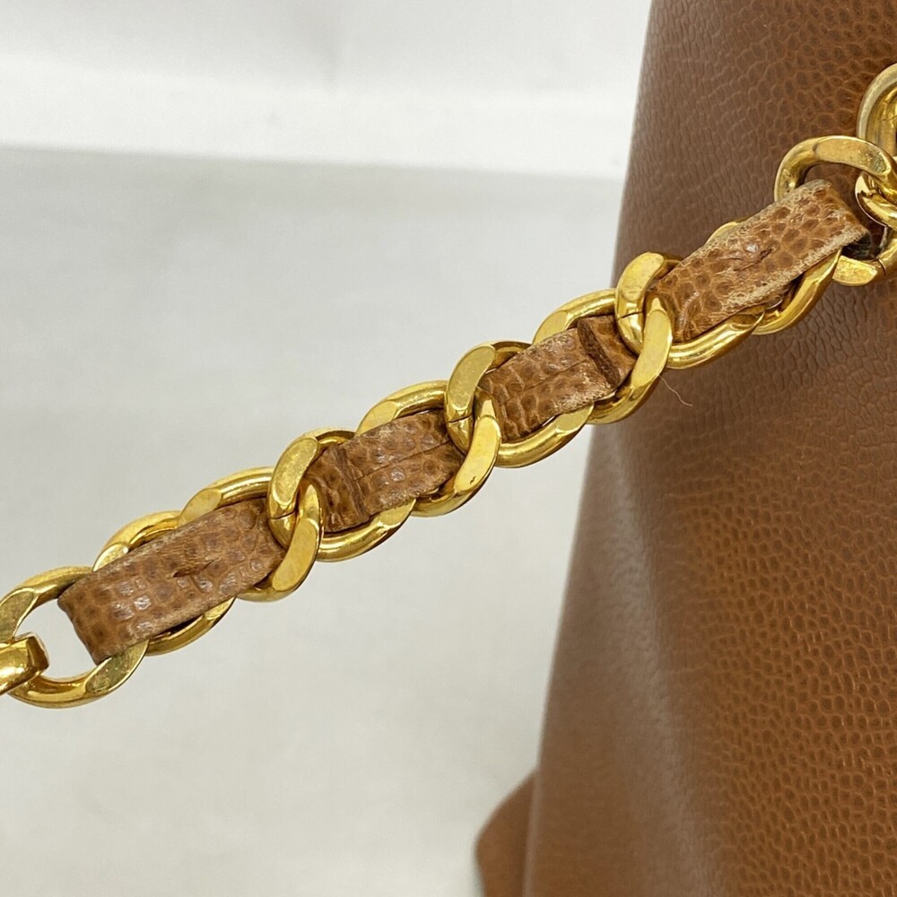 CHANEL Brown Caviar Leather Tote Bag - Picture 8 of 11